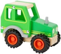Small Foot Nachziehspielzeug 11078 Traktor aus Holz mit gummierten Reifen