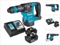 Makita Abbruchhammer DHK 180 RT Akku Mei&szlig;elhammer 18 V 3,1 J SDS Plus Brushless + 2x