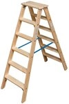 KRAUSE Doppelleiter STABILO, Holz, 2x6 Stufen, Arbeitsh&ouml;he ca. 245 cm