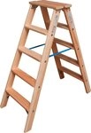 KRAUSE Doppelleiter STABILO, Holz, 2x5 Stufen, Arbeitsh&ouml;he ca. 245 cm