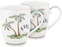 PiP Studio Becher Jolie Dots Gold Becher mit Henkel klein Set2, Porzellan, Set/2 Mugs