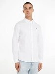 Tommy Jeans Langarmhemd TJM Slim Stretch Oxford mit Flaglabel auf der Brust