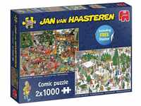 Jumbo Spiele - Jan van Haasteren - Weihnachtsgeschenk, 2x 1000 Teile (19080)