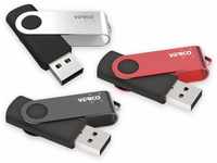 Verico VERICO USB 2.0 Stick 3er Pack, 64 GB USB-Stick