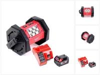 Milwaukee Baustrahler M18 AL-501C Akku LED Flutstrahler mit 1100 Lumen + 1x 5,0...