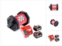 Milwaukee Baustrahler M18 AL-502C Akku LED Flutstrahler mit 1100 Lumen + 2x 5,0...