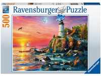Ravensburger Puzzle Leuchtturm am Abend, 500 Puzzleteile, Made in Germany,...