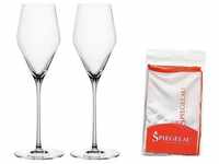 Spiegelau Definition Champagnerglas 2er Set mit Poliertuch 4003322299387...