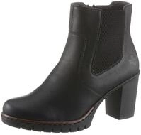 Stiefelette RIEKER, Damen, Gr. 37, schwarz, Lederimitat, unifarben, Schuhe