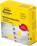 Avery Zweckform Etiketten Markierungspunkte auf Rolle 19mm gelb VE=250 Etiketten