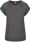 URBAN CLASSICS Kurzarmshirt Urban Classics Damen Ladies Contrast Raglan Tee...