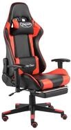 vidaXL Gaming-Stuhl Gaming-Stuhl mit Fu&szlig;st&uuml;tze Drehbar Rot PVC (1 St)