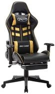 vidaXL Gaming-Stuhl Gaming-Stuhl mit Fu&szlig;st&uuml;tze Schwarz und Golden Kunstleder...