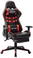 vidaXL Gaming-Stuhl Gaming-Stuhl mit Fu&szlig;st&uuml;tze Schwarz und Rot Kunstleder (1...