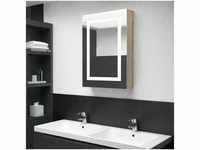 vidaXL Badezimmerspiegelschrank LED-Spiegelschrank fürs Bad Eichenoptik...