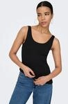 Tanktop ONLY "ONLLIVE LOVE S/L TANK TOP NOOS", Damen, Gr. XL, schwarz, Jersey,