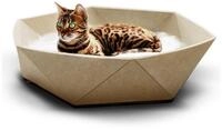 Canadian Cat Company Tierbett Katzenbett Zoey aus Filz, braun/beige, Filzkorb,