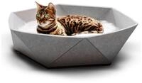 Canadian Cat Company Tierbett Katzenbett Zoey aus Filz, hellgrau, Filzkorb,