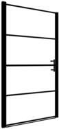 vidaXL Duschwand 81 x 195 cm Duscht&uuml;r Hartglas 81x195 cm Schwarz