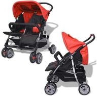 vidaXL Kombi-Kinderwagen Kinderwagen Kinderkarre Baby Zwillingswagen Buggy...
