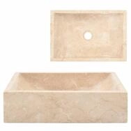 vidaXL Waschbecken NA Waschbecken 45x30x12 cm Marmor Creme