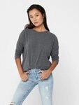 ONLY 3/4-Arm-Shirt ONLGLAMOUR 3/4 TOP JRS NOOS Materialmix, loose fit