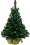 Kaemingk Dekobaum Minibaum Weihnachtsbaum Kunststoff Jutesack indoor D.46cm H.90cm