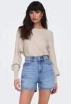 Strickpullover ONLY "ONLADALINE L/S SHORT PULLO KNT NOOS", Damen, Gr. L, beige