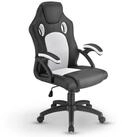 Juskys Gaming-Stuhl Montreal, Ergonomisch geformte Sitzfl&auml;che, R&uuml;ckenlehne und