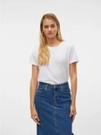 Vero Moda Kurzarmshirt VMPAULA S/S T-SHIRT NOOS Baumwolle, regular fit