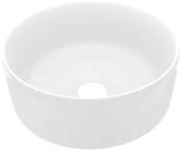 vidaXL Waschbecken, Luxuri&ouml;ses Waschbecken Rund Matt Wei&szlig; 40x15 cm Keramik