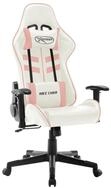 vidaXL Gaming-Stuhl Gaming-Stuhl Wei&szlig; und Rosa Kunstleder (1 St)