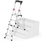 Hailo Klapptritt Hailo TL100 TopLine Alu Teleskop Stehleiter 5 Stufen