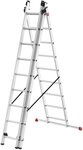 Hailo Vielzweckleiter HobbyStep combi (Set), Aluminium Kombileiter 3-teilig 3x9