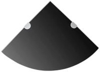 vidaXL Wandregal vidaXL Eckablage mit Verchromten Halterungen Glas Schwarz...