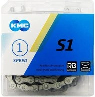 KMC Fahrradkette KMC S1 Wide RB 1s Kette 112 Glieder matt silber - robuste