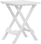 vidaXL Gartentisch, Outdoor Tisch Klappbar 45,5 x 38,5 x 50 cm Wei&szlig;