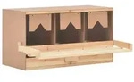 vidaXL Vogelhaus 72 x 33 x 38 cm Legenest H&uuml;hnernest 3 F&auml;cher 72x33x38 cm