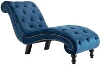 vidaXL Chaiselongue, Liegesofa Blau Samt