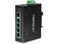 Trendnet TI-PE50 DIN-Rail Switch 5-Port Industrial Fast Ethernet PoE+...