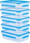 Emsa Frischhaltedose Clip & Close Set, rechteckig, 100 % dichte Aufbewahrungsboxen,