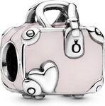 Pandora Kettenanh&auml;nger Pandora Rosafarbener Koffer Charm 798063EN124 Anh&auml;nger
