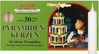 KNOX Duftkerze 1 P&auml;ckchen Pyramidenkerzen &Oslash; 14 mm L&auml;nge 74 mm WEISS - 50er Packung