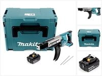 Makita Akku-Magazinschrauber DFR 750 F1J Akku Magazinschrauber 18V 45-75mm + 1x...