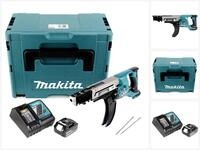 Makita Akku-Magazinschrauber DFR 750 RG1J Akku Magazinschrauber 18V 45-75mm +...