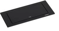 Evoline schwarz matt versenkbare Einbau-Steckerleiste 2 Steckdosen USB C