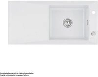 Systemceram K&uuml;chensp&uuml;le KeraDomo SIRO 100 Handbedienung Satin, 100/490 cm
