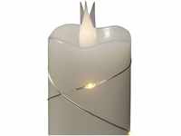 KONSTSMIDE LED-Kerze Weihnachtsdeko (1-tlg), LED Echtwachskerze weiß, mit 3D...