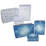 RIFFELMACHER & WEINBERGER Christbaumschmuck Geb&auml;ckdosen 3er Set, Blau mit Sternen &