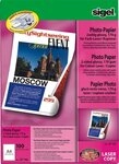 Sigel Fotopapier Fotopapier Laser/Kopier A4 170g/qm wei&szlig; gl&auml;nzend VE=100 Blatt